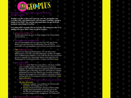 geocities/geoplus screenshot