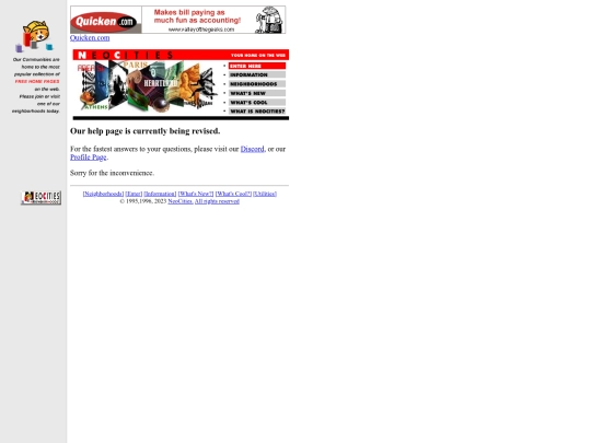 geocities/help screenshot