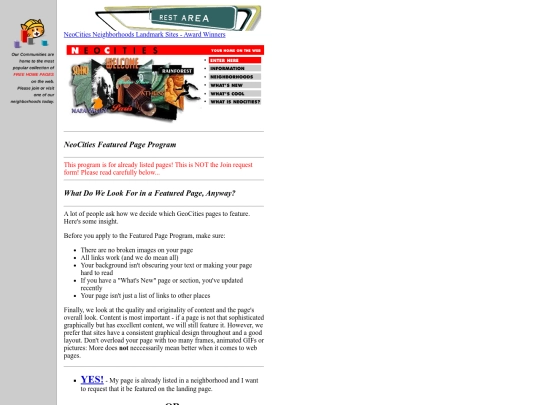 geocities/homestead/contribute screenshot