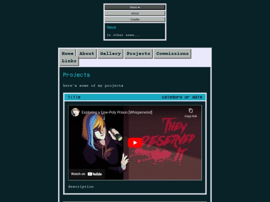 projects screenshot
