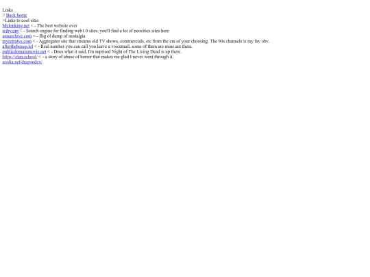 links screenshot