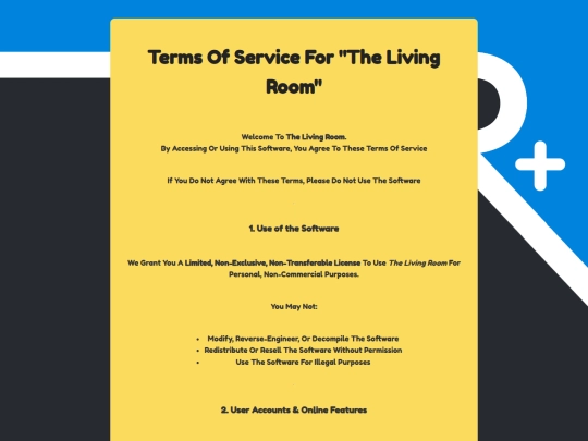 the-living-room/terms screenshot