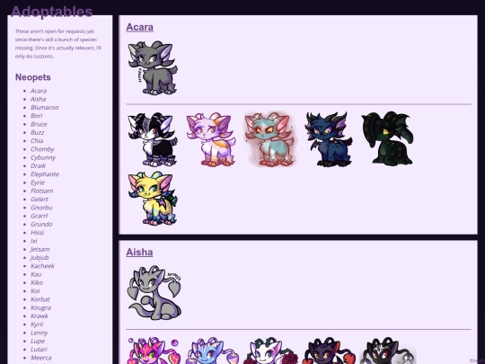 Adoptables screenshot