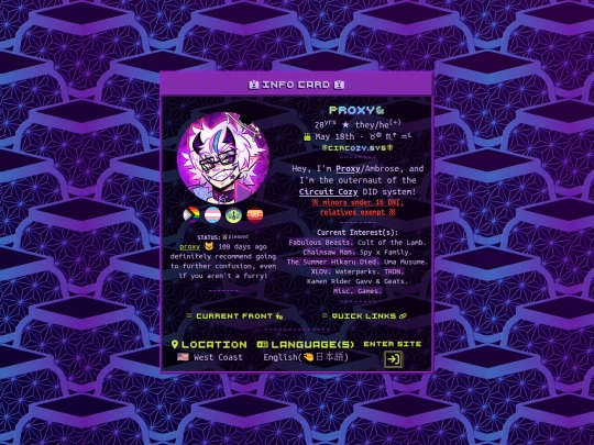 info screenshot