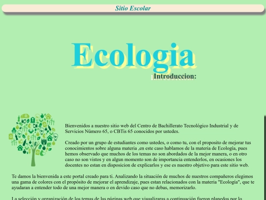 Menu screenshot
