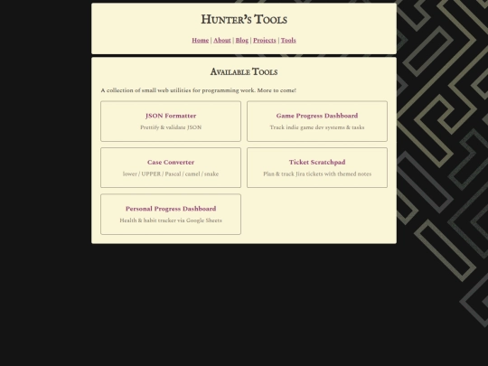 projects/tools screenshot