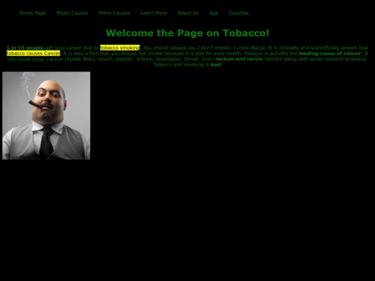 Major_Causes/Tobacco/Tobacco screenshot