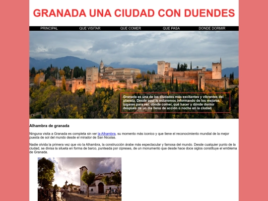 Ejercicios/Granada/Index screenshot