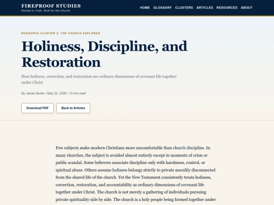 holiness-discipline-restoration screenshot