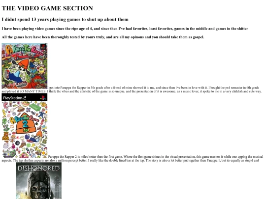 THEVIDEOGAMESECTION screenshot