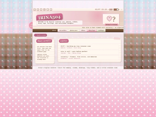arch2/diary screenshot