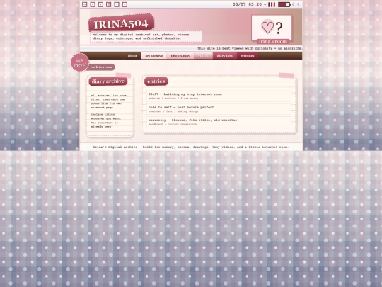 diary screenshot