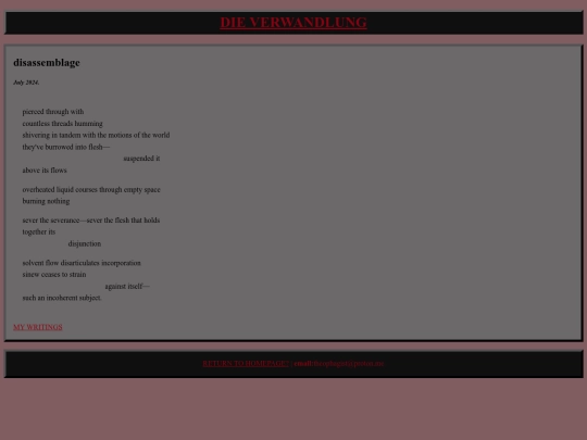 writings/disassemblage screenshot