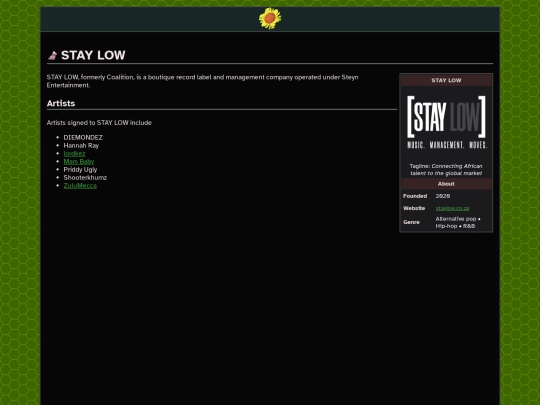 Labels/STAY-LOW screenshot