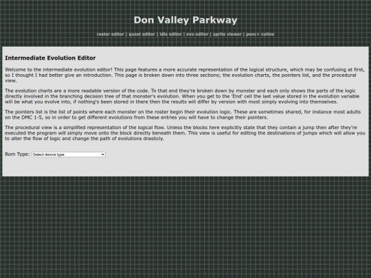 intermediateEvoEditor screenshot