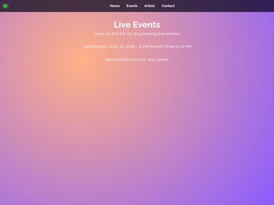 Events screenshot