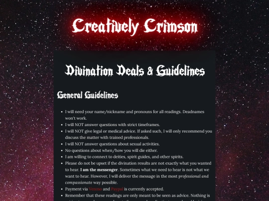 divination screenshot