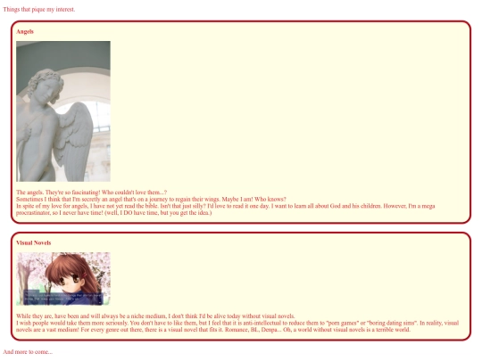 interests screenshot