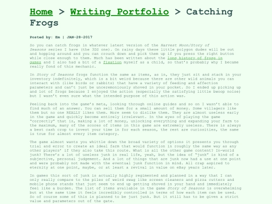 catchingfrogs screenshot