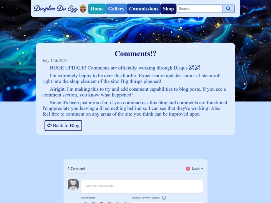 Blog/comments screenshot