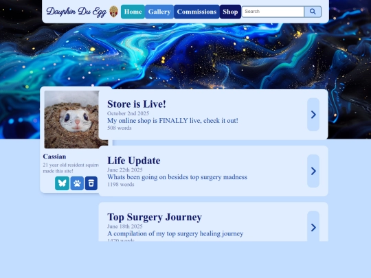 Blog screenshot