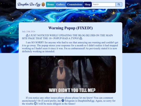 Blog/warning-popup screenshot