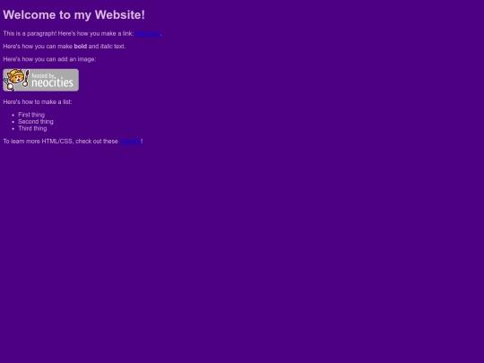 links screenshot