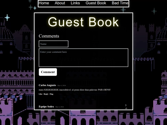 guestbook screenshot