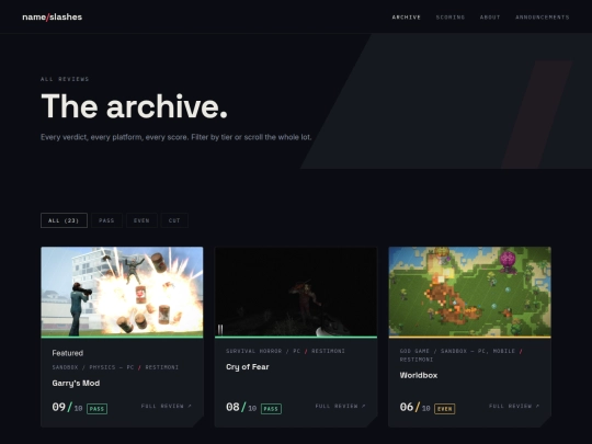archive screenshot