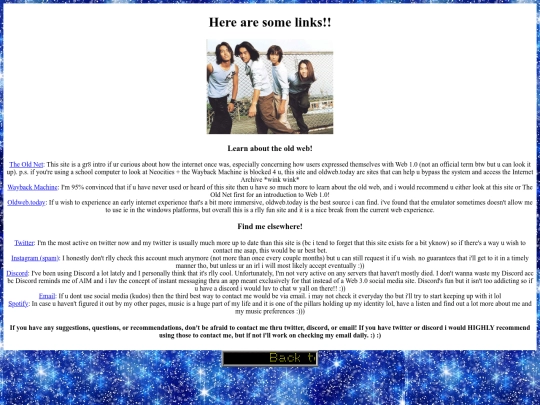 links screenshot