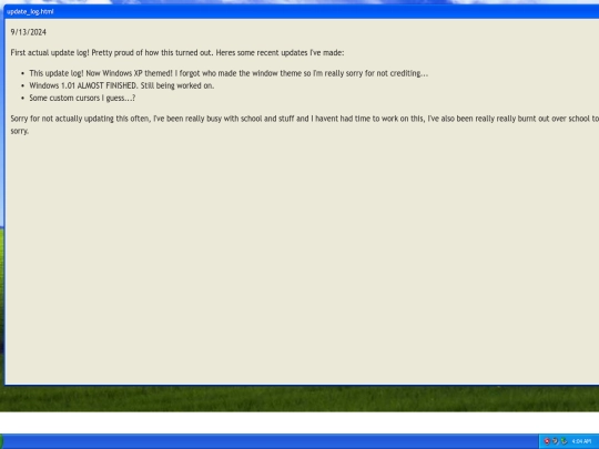 updatelog screenshot
