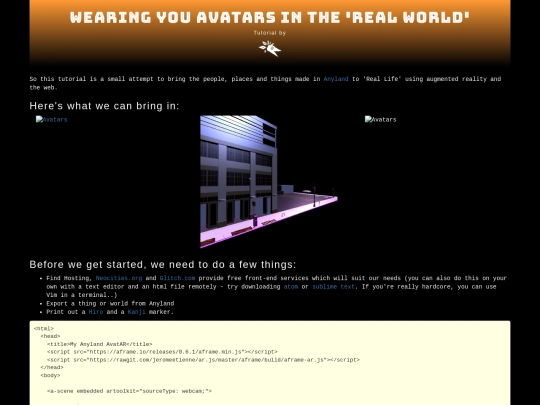 webVR/tutorial/AnyWebAR screenshot