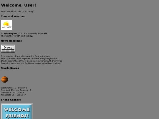 internethomepage screenshot