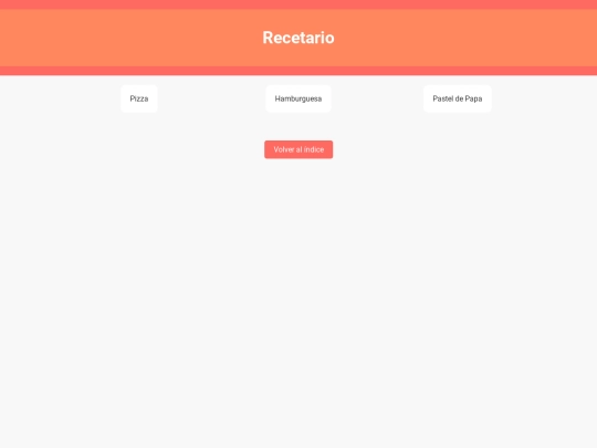 recetario screenshot