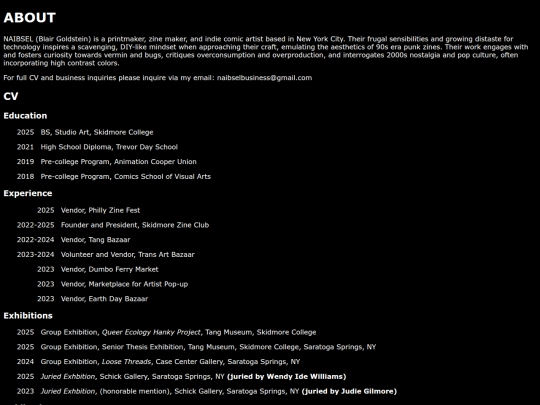 about/CV screenshot