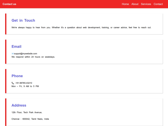 nav bar/contact screenshot