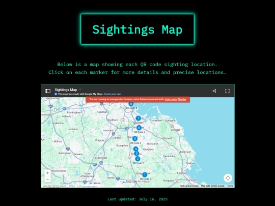 sightings-map screenshot