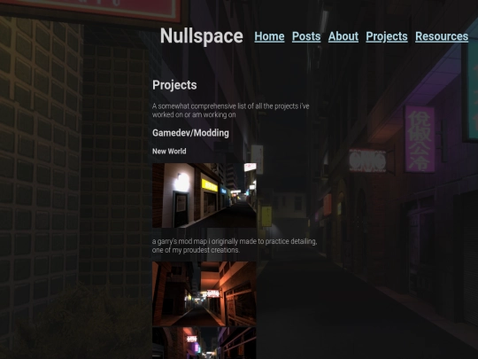 projects screenshot
