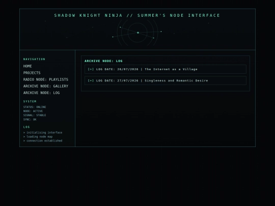 log screenshot