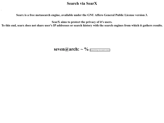 searx screenshot