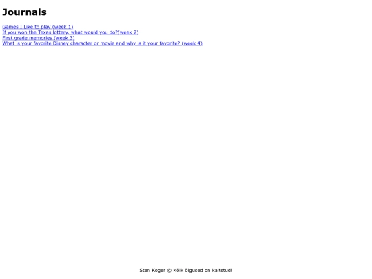 journals screenshot