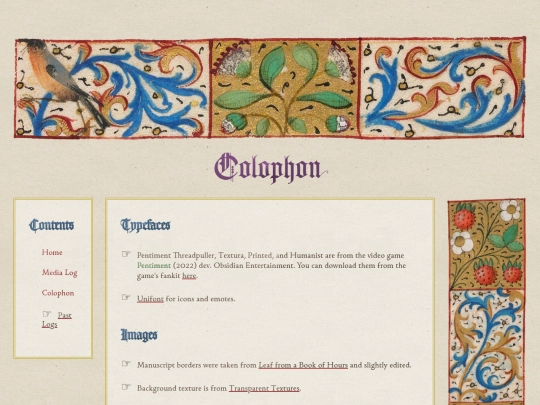 colophon screenshot