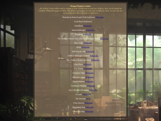 list screenshot