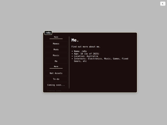 HTML/me screenshot