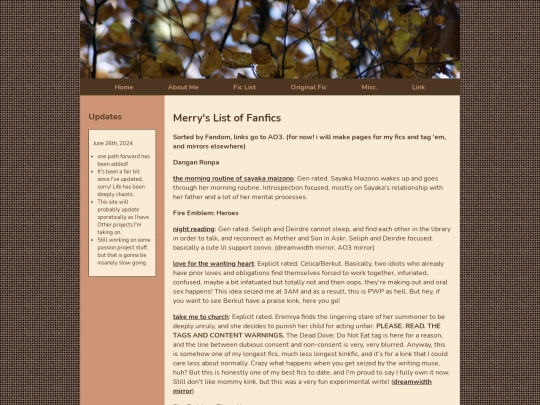 ficlist screenshot