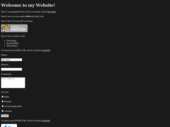 test screenshot