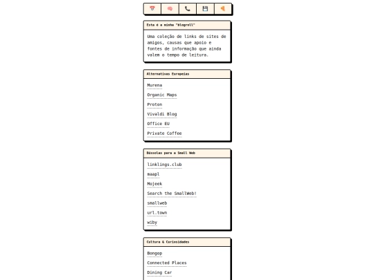 links screenshot
