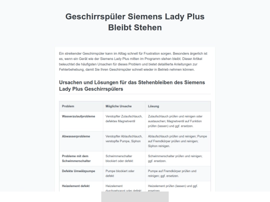 geschirrspuler-siemens-lady-plus-bleibt-stehen screenshot