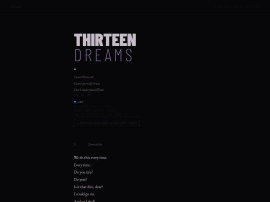 thirteendreams screenshot
