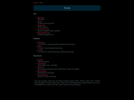 tools screenshot